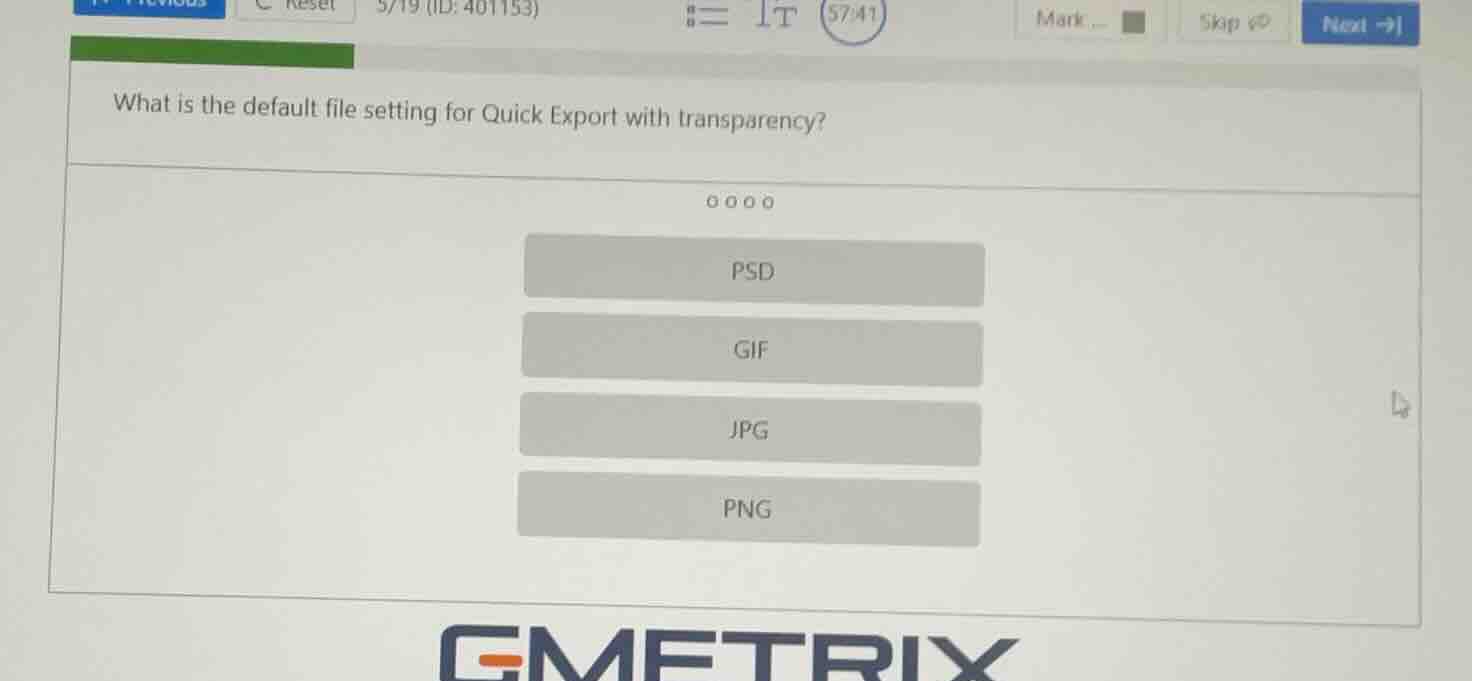 what is the default file setting for quick export with transparency? ps…