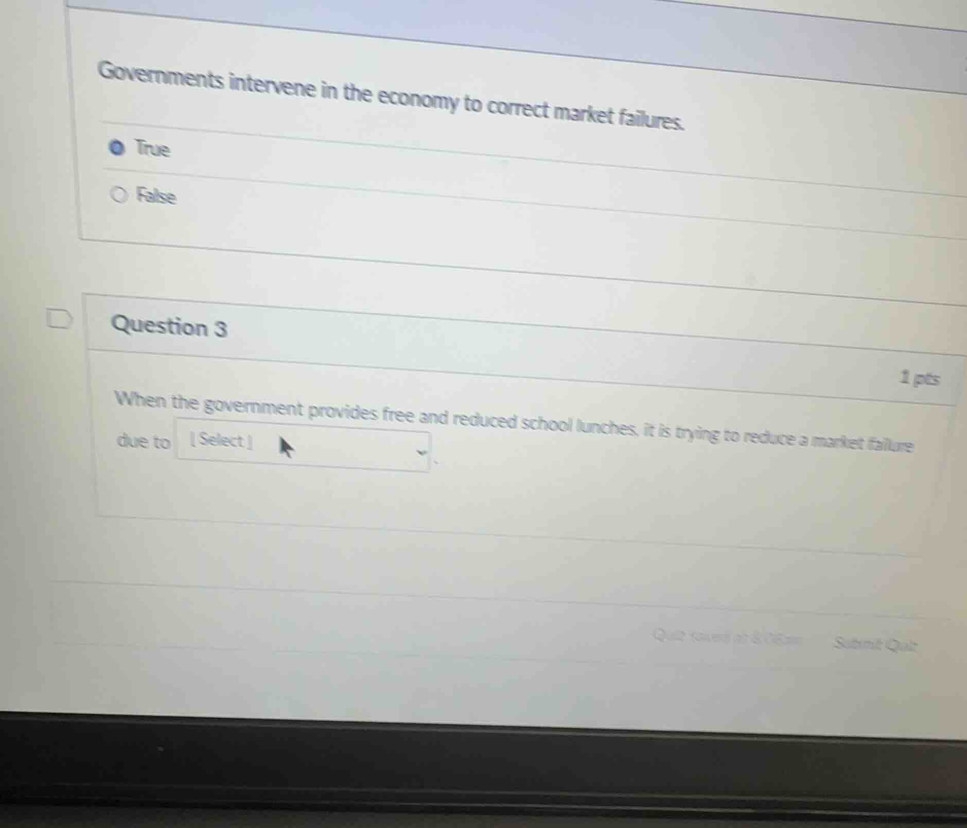 governments intervene in the economy to correct market failures. true f…