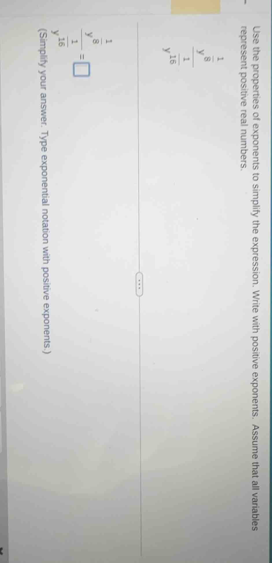 use the properties of exponents to simplify the expression. write with …