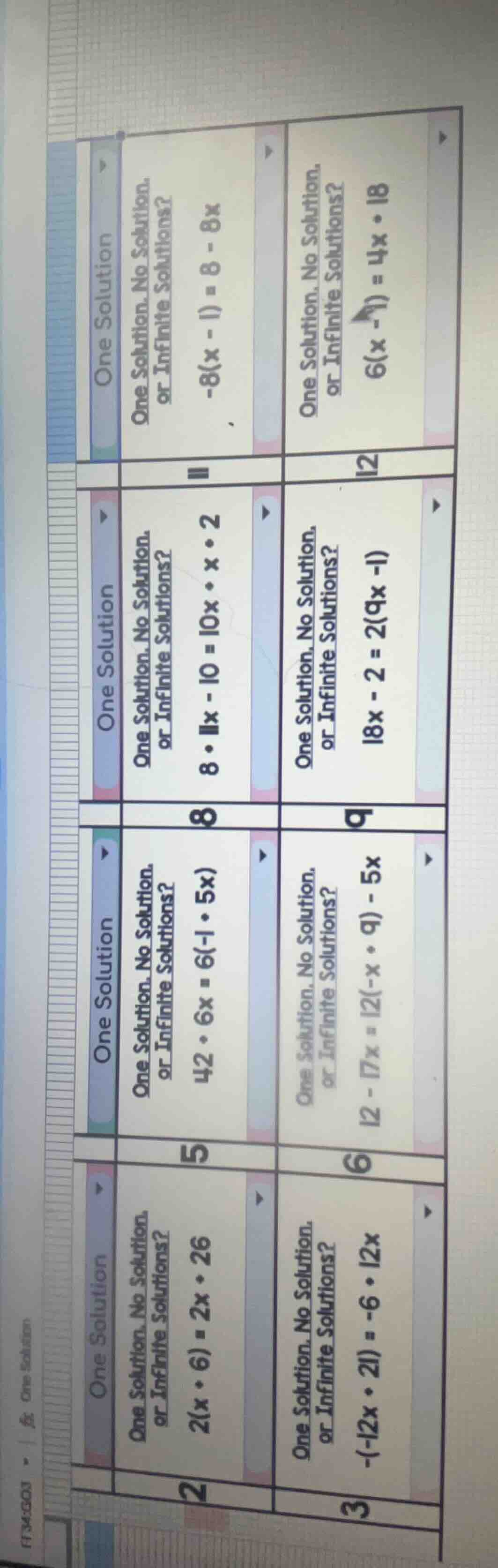 2. one solution, no solution, or infinite solutions? $2(x + 6) = 2x + 2…