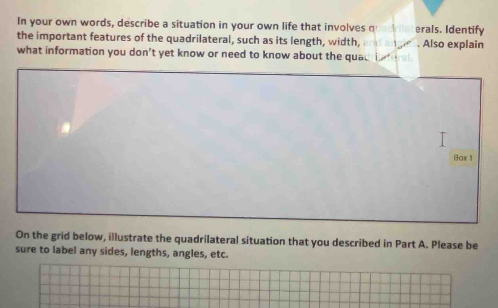 in your own words, describe a situation in your own life that involves …