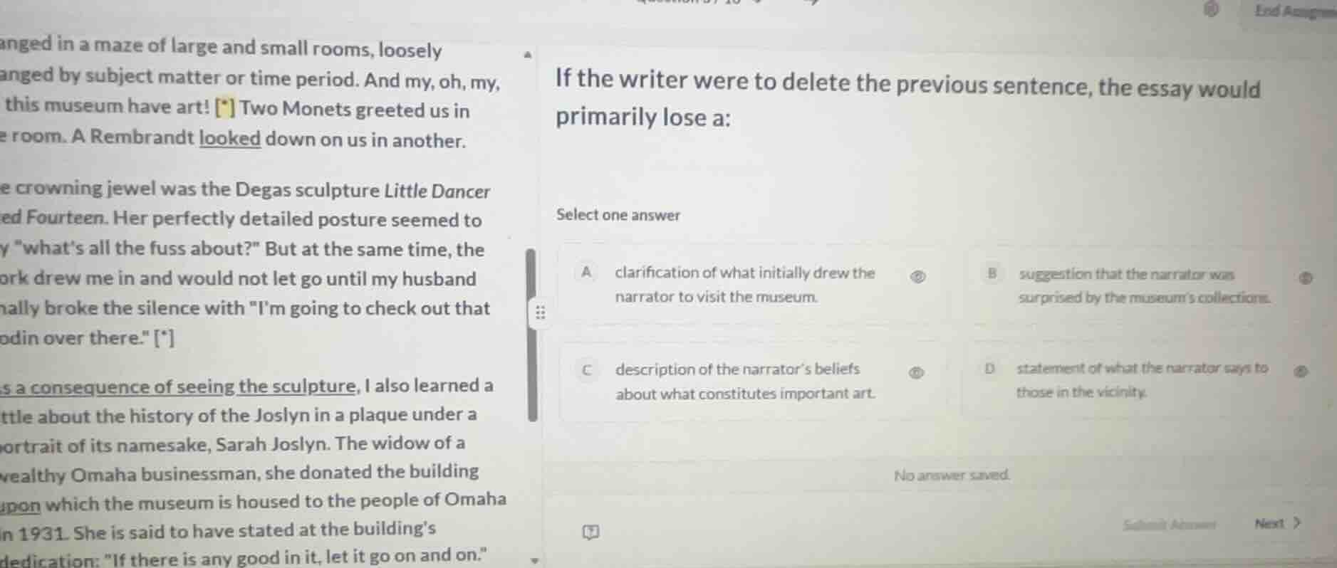 anged in a maze of large and small rooms, looselyanged by subject matte…