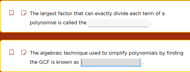 1. the largest factor that can exactly divide each term of a polynomial…