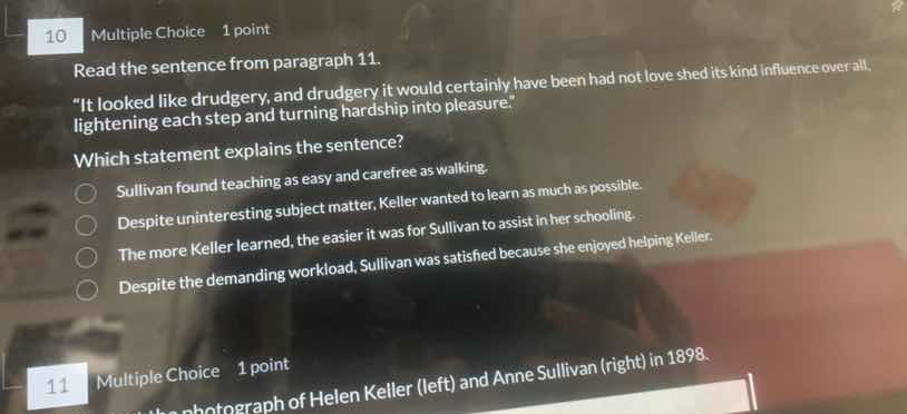 10 multiple choice 1 point read the sentence from paragraph 11. \it loo…