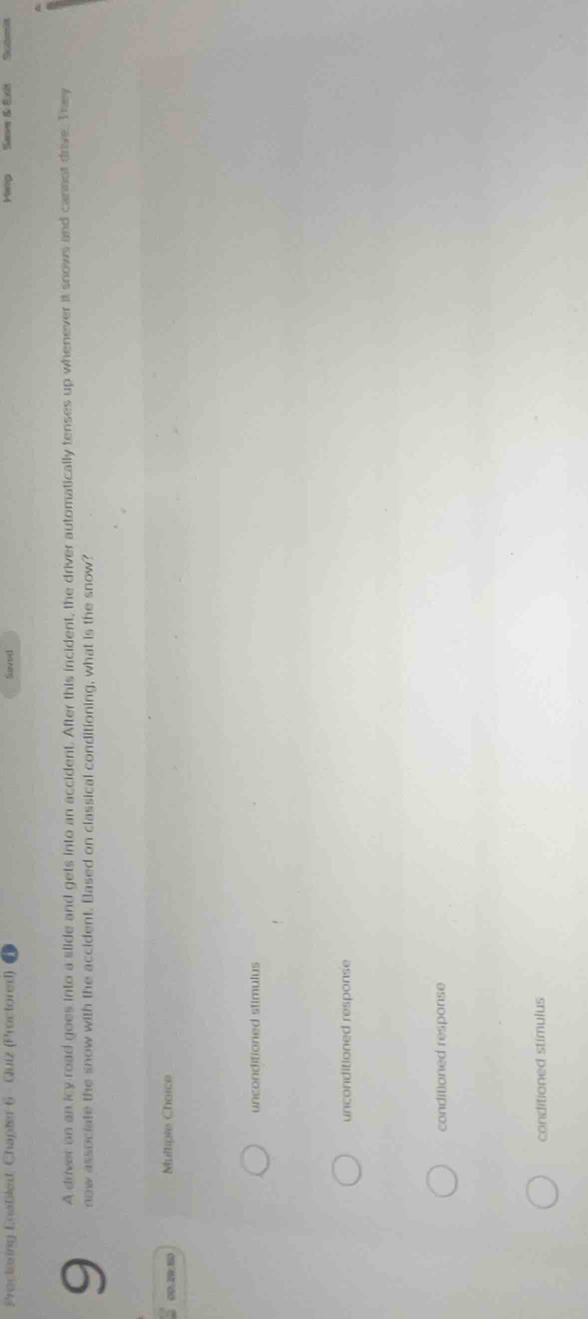 9. a driver on an icy road goes into a slide and gets into an accident.…