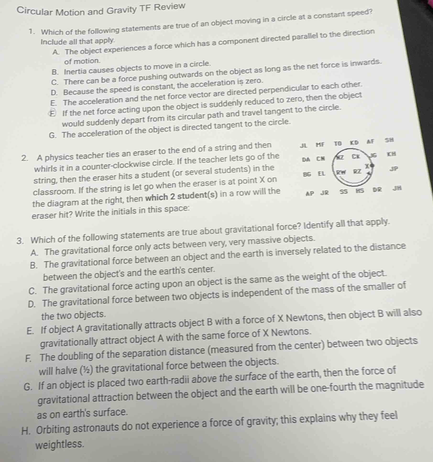 circular motion and gravity tf review1. which of the following statemen…