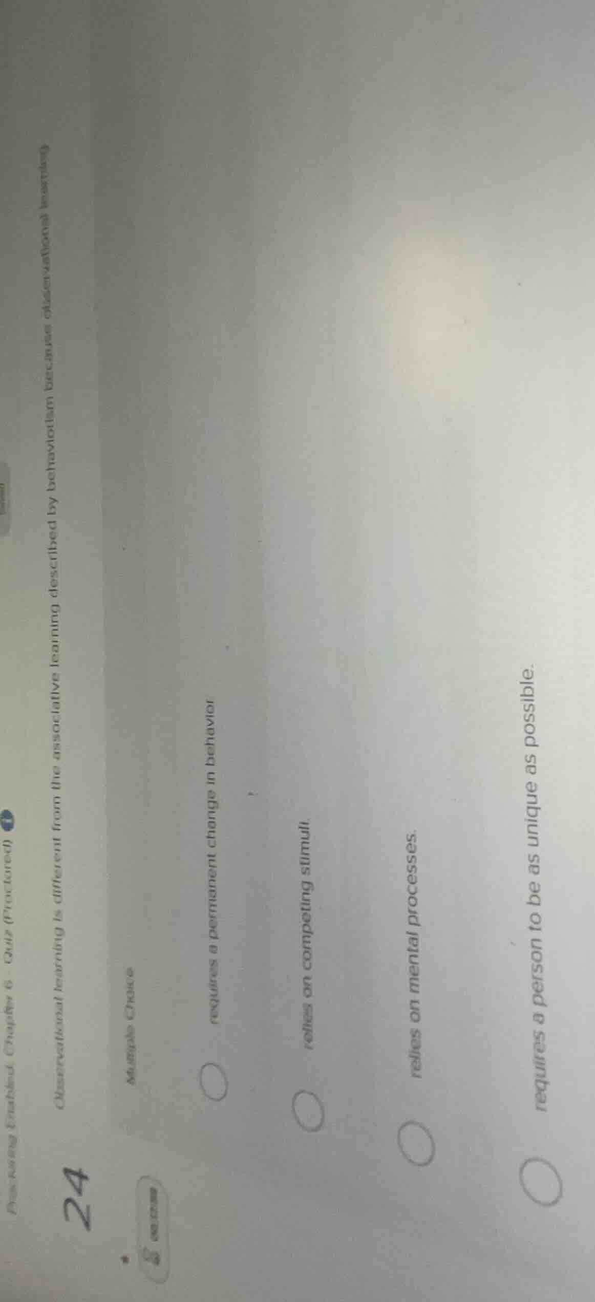 24 observational learning is different from the associative learning de…