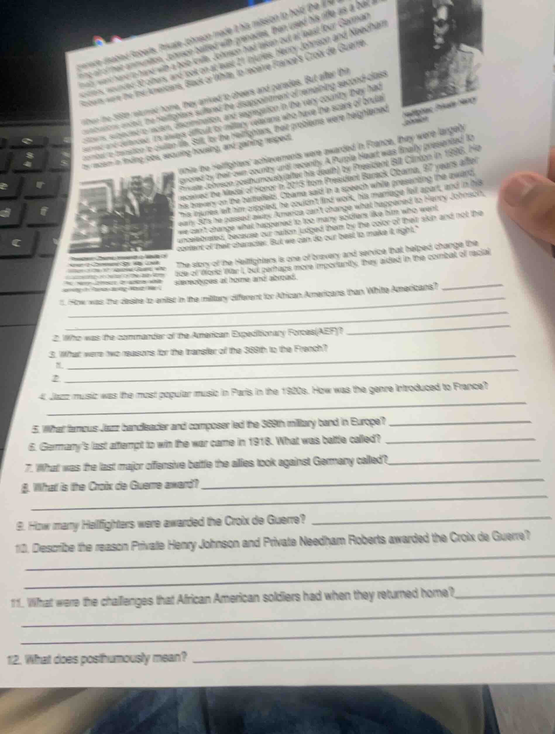 private needham roberts, private johnson made his mission to hold the l…