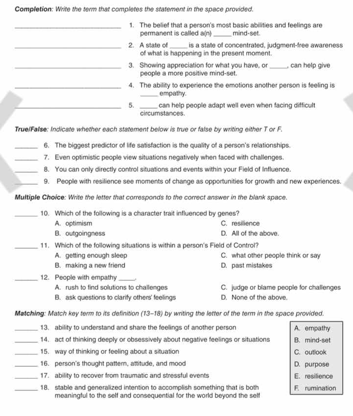 completion: write the term that completes the statement in the space pr…