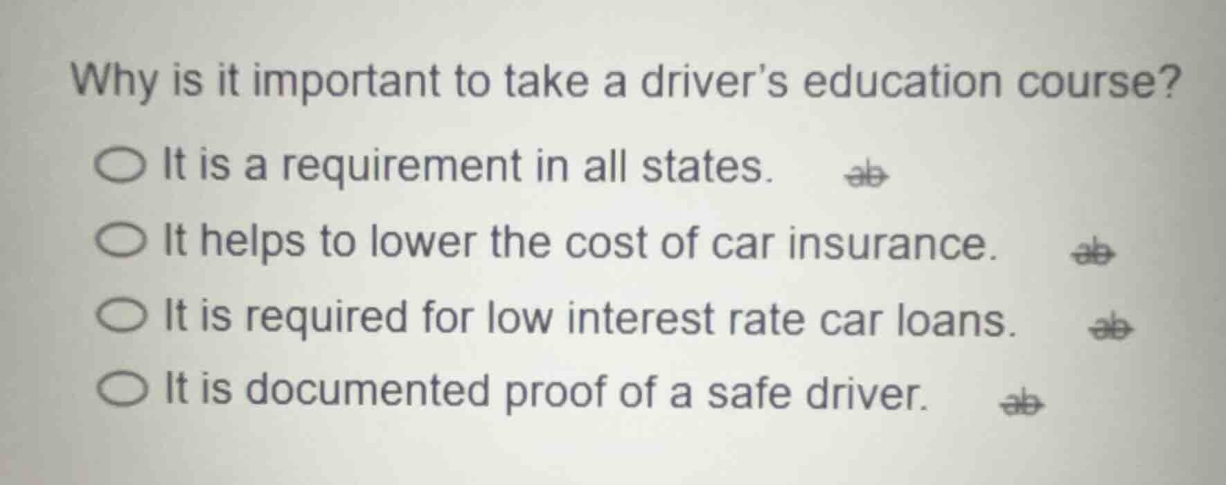 why is it important to take a drivers education course? it is a require…