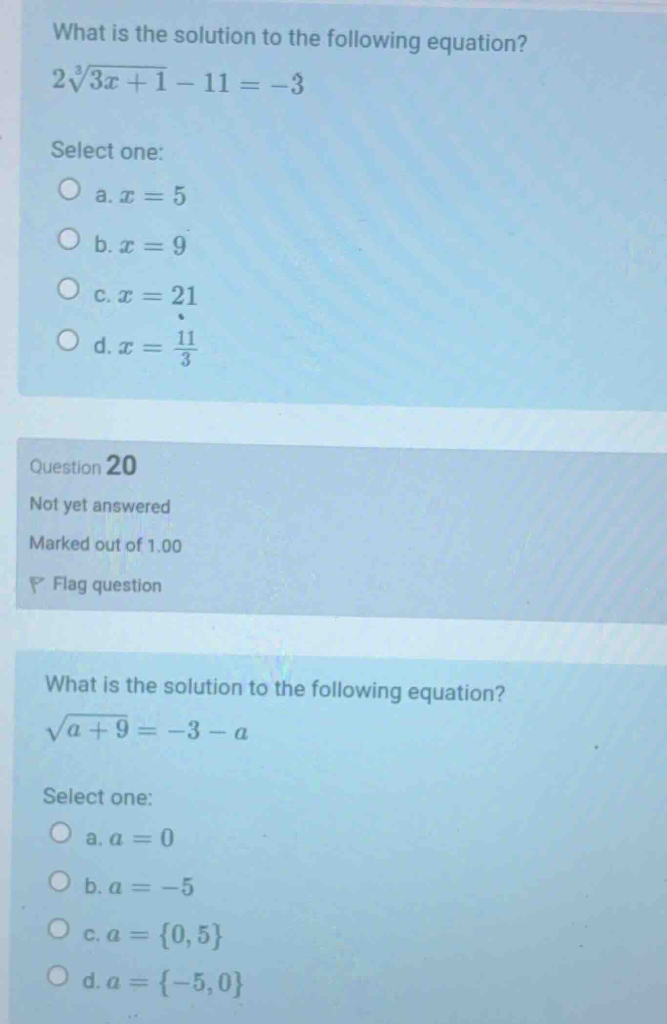 what is the solution to the following equation? $2\\sqrt3{3x + 1} - 11 …