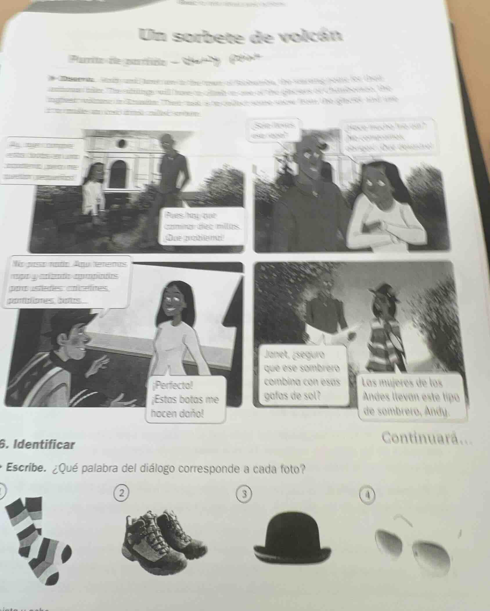 un sorbete de volcánpunto de partida - andy y janet1. observa. lee con …