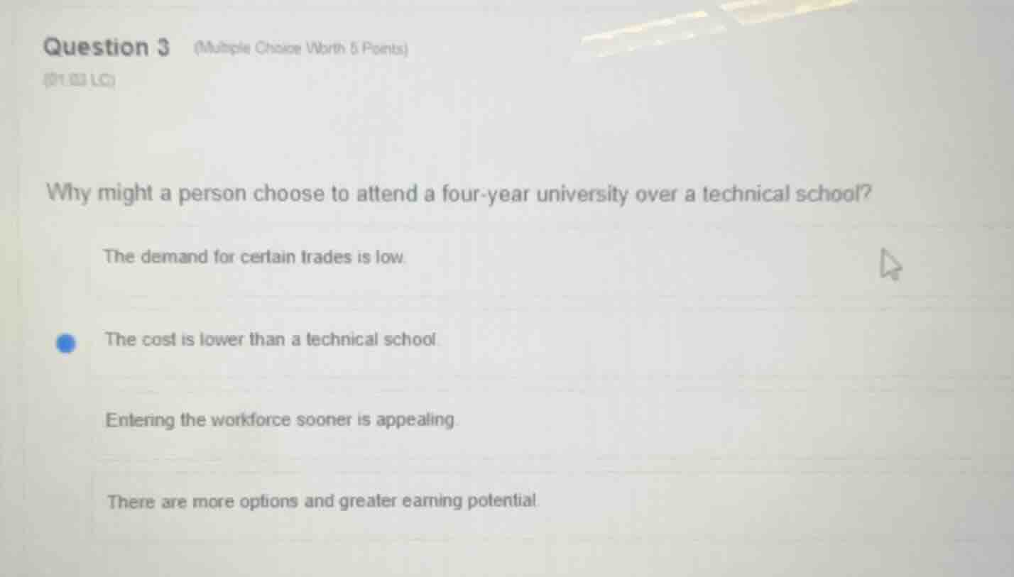 question 3 (multiple choice worth 5 points)(01.02 lc)why might a person…