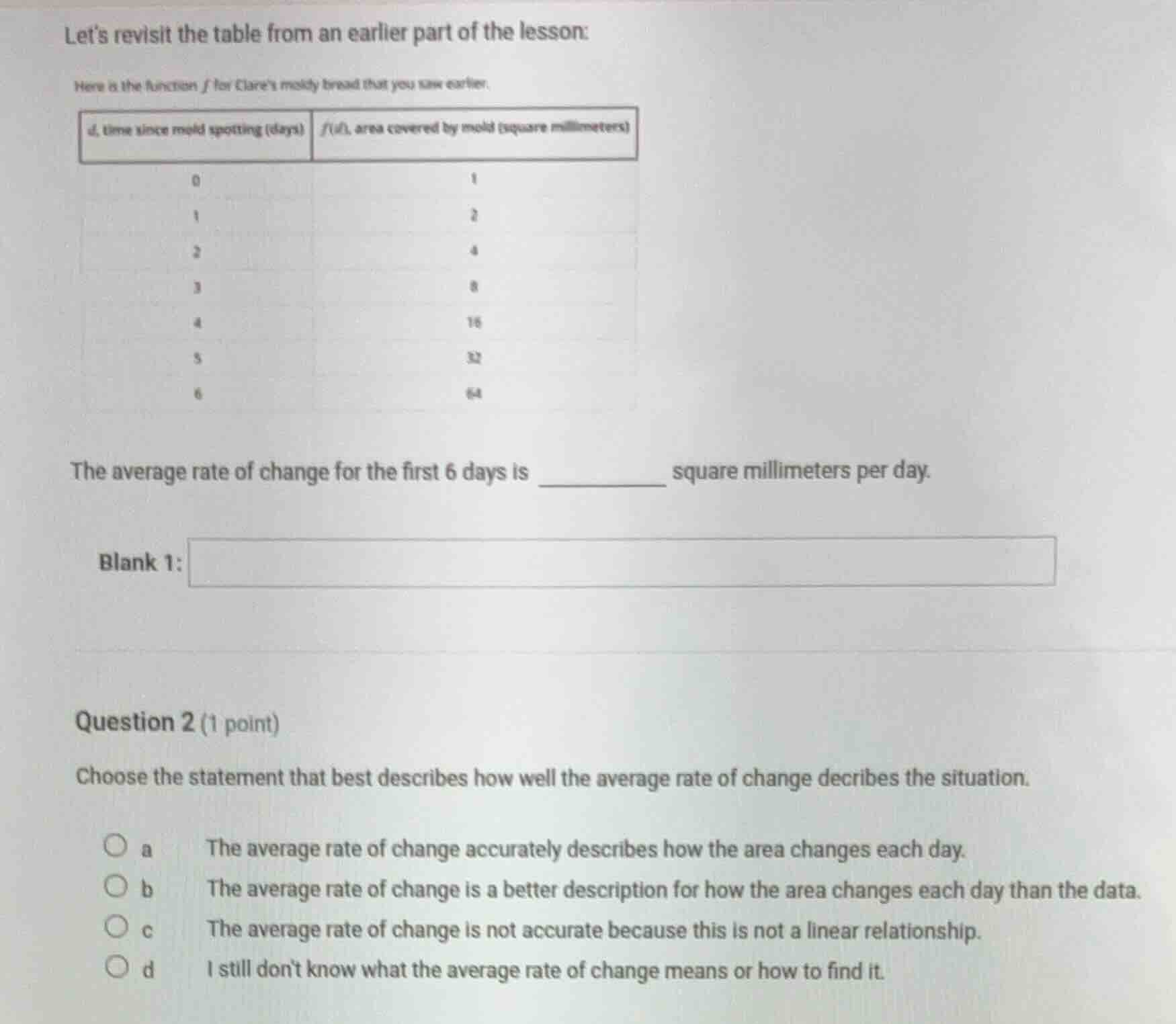 lets revisit the table from an earlier part of the lesson: here is the …