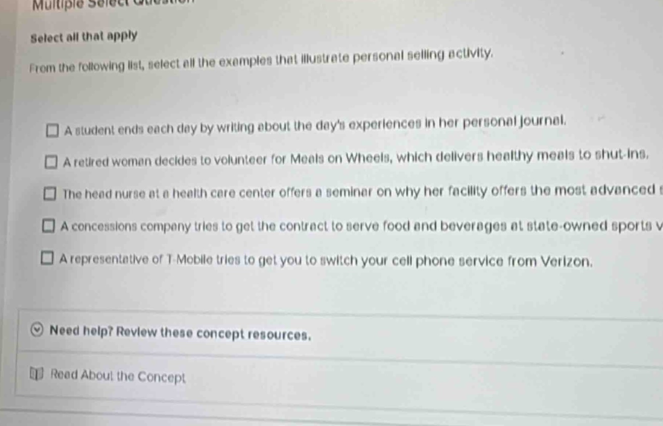 multiple select question select all that apply from the following list,…