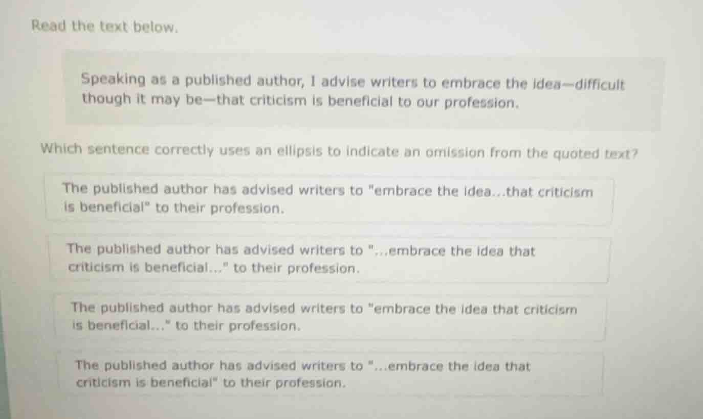 read the text below. speaking as a published author, i advise writers t…