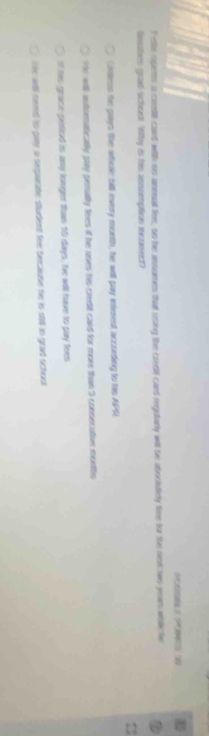 practice problem 10 tristan opened a credit card with no annual fee, so…