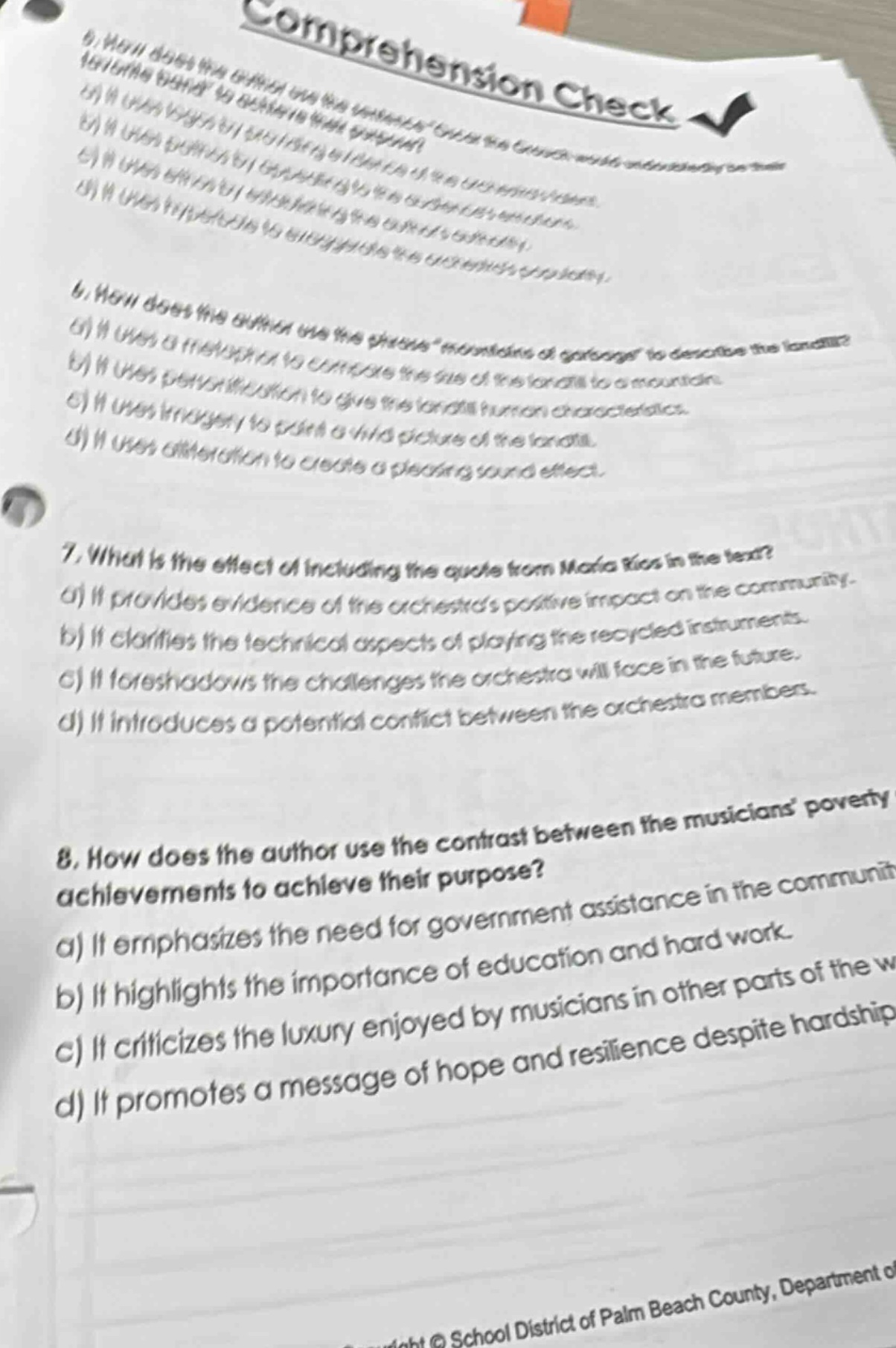 comprehension check5. how does the author use the sentence “oscar the g…