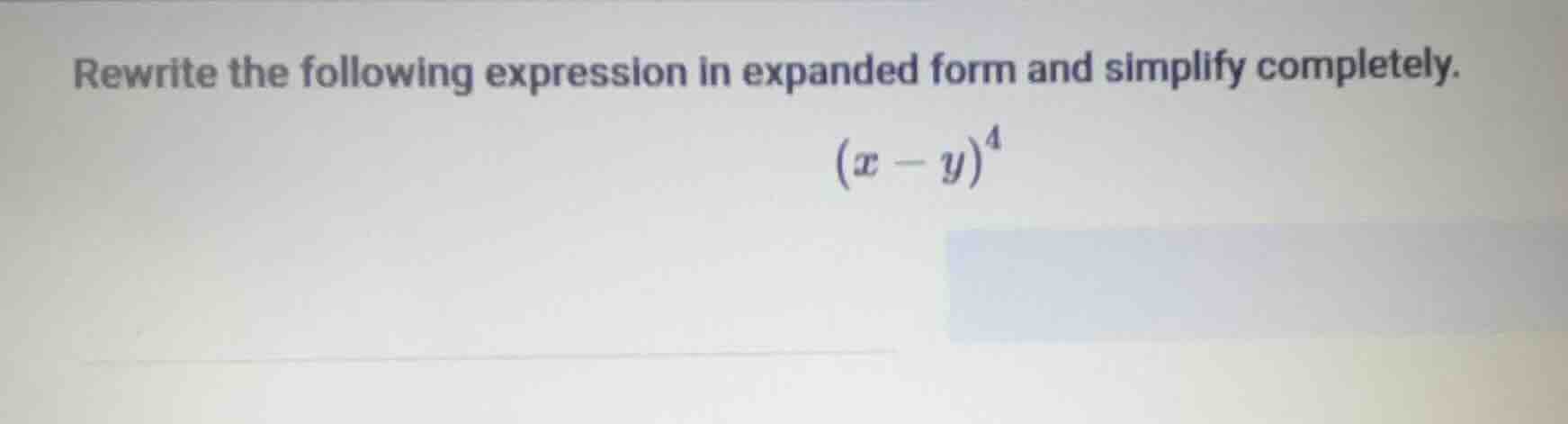 rewrite the following expression in expanded form and simplify complete…