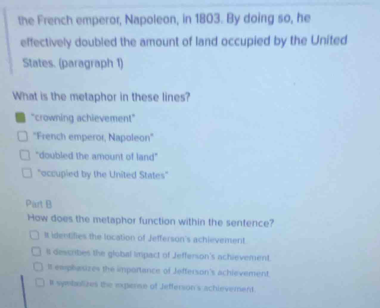 the french emperor, napoleon, in 1803. by doing so, he effectively doub…