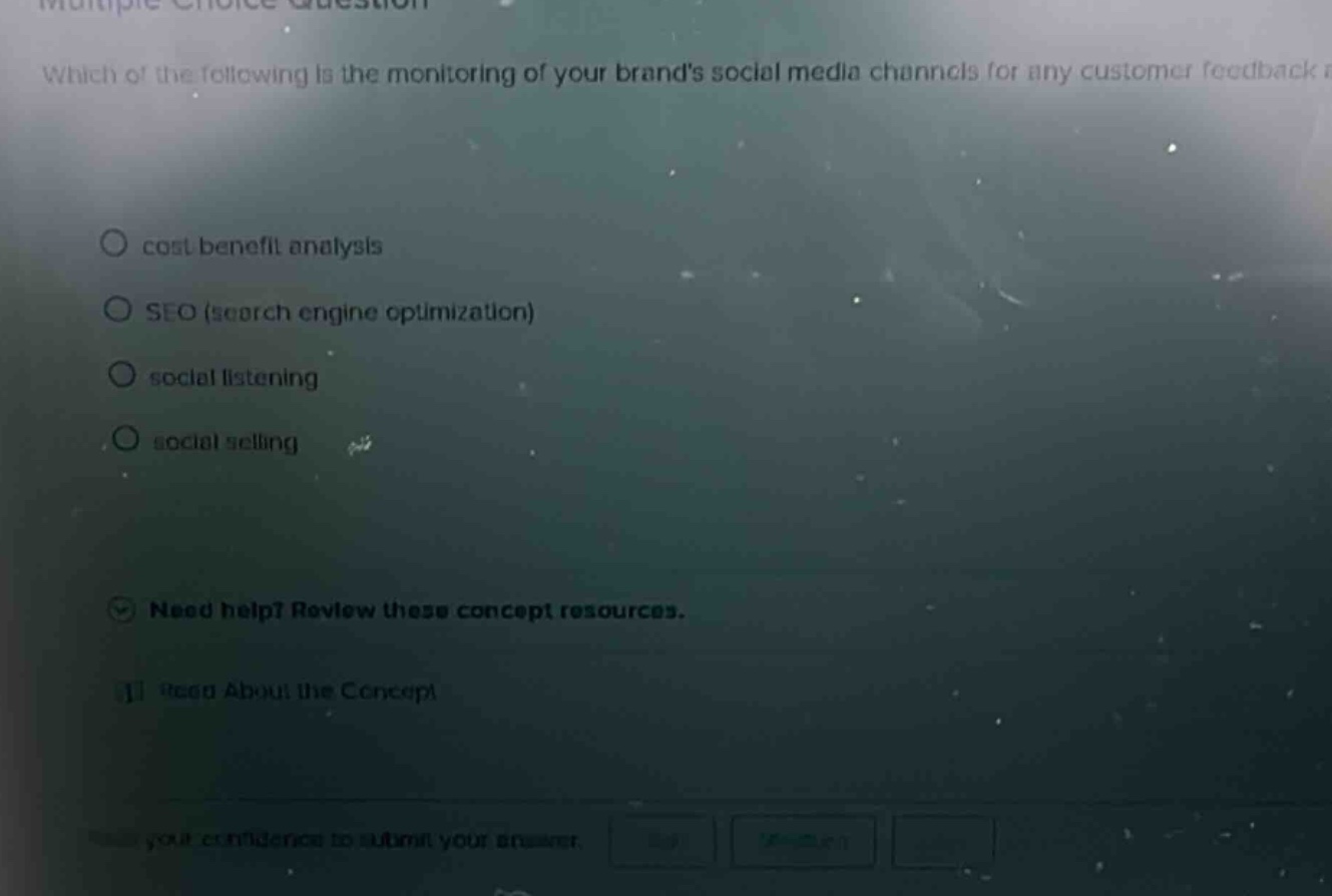 multiple choice question which of the following is the monitoring of yo…