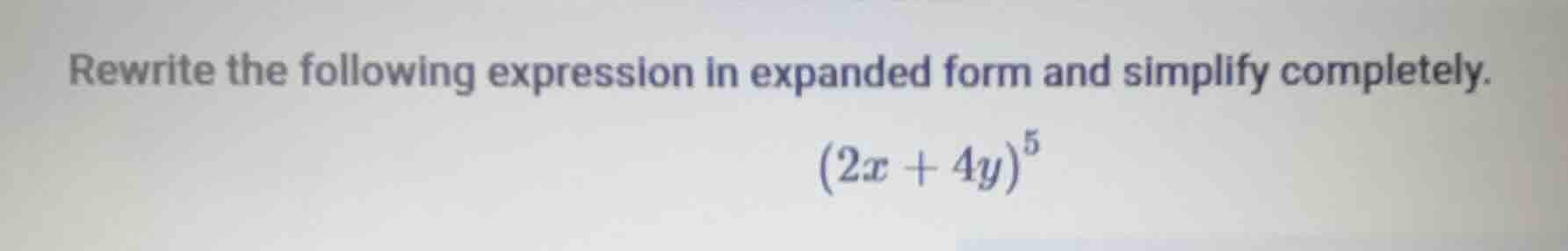 rewrite the following expression in expanded form and simplify complete…