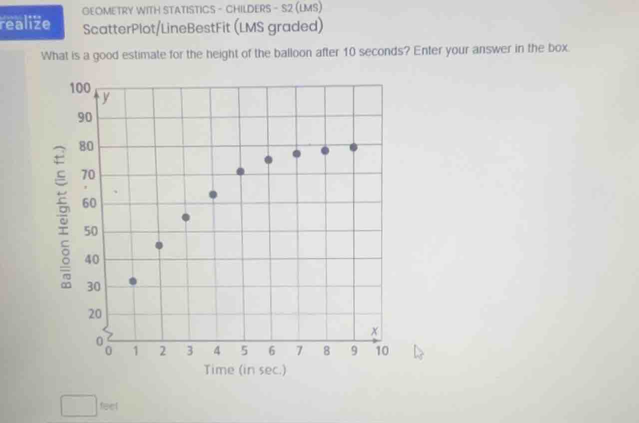 geometry with statistics - childerss - s2 (lms) scatterplot/linebestfit…