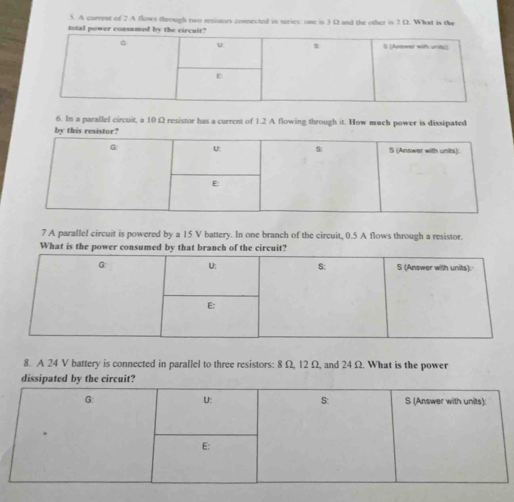 5. a current of 2 a flows through two resistors connected in series: on…