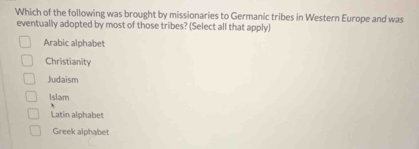 which of the following was brought by missionaries to germanic tribes i…