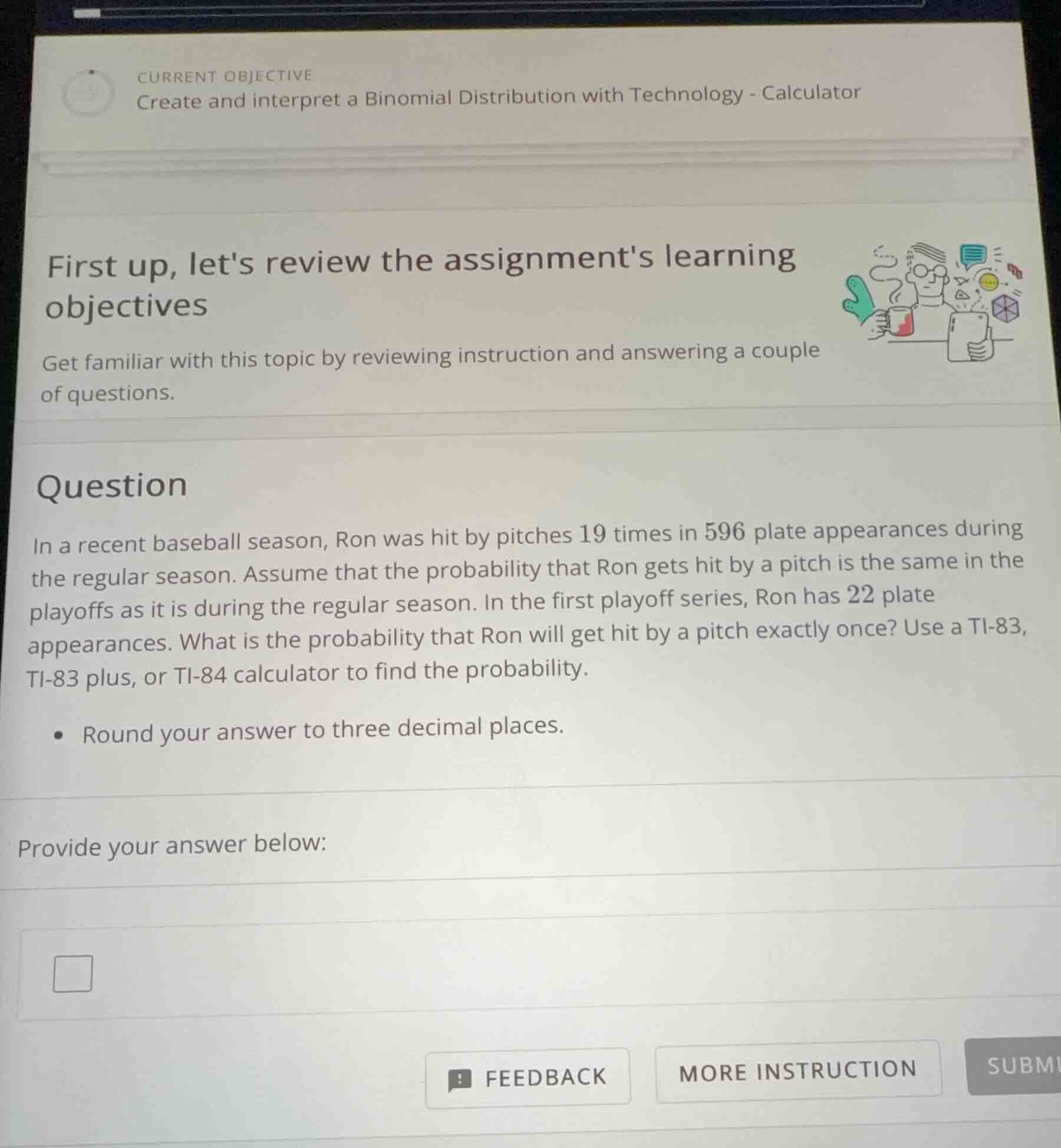 current objective create and interpret a binomial distribution with tec…