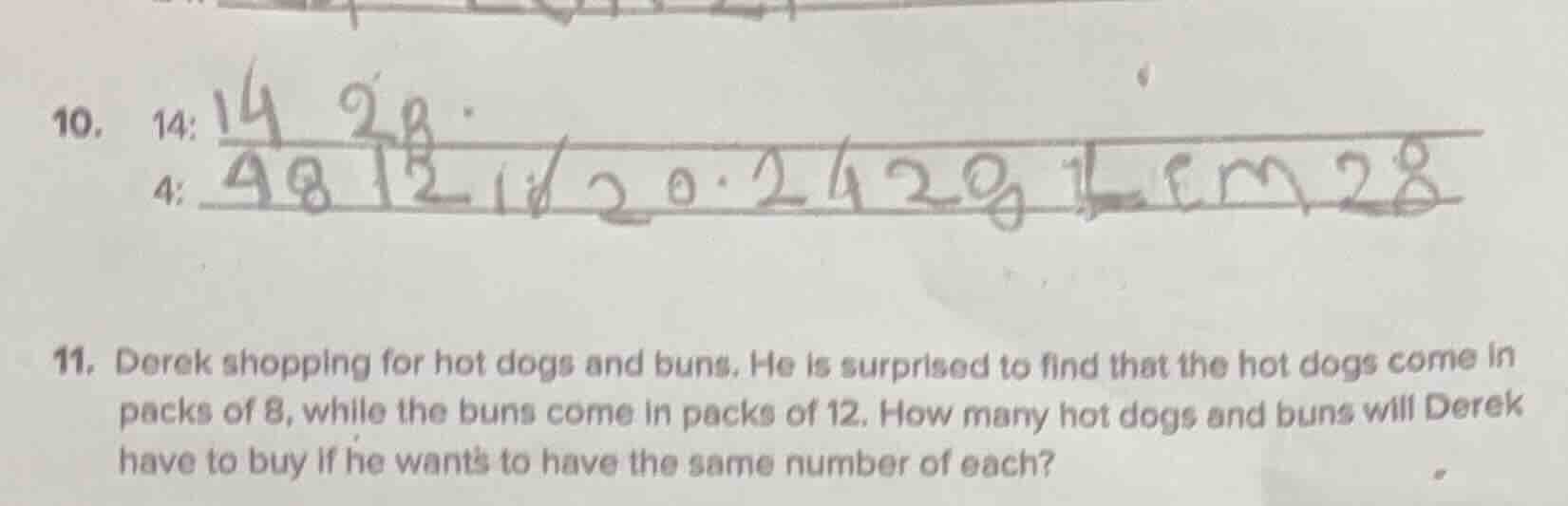 10. 14: 14 28· 4: 4 8 12 16 20·24 28 1 cm 28 11. derek shopping for hot…