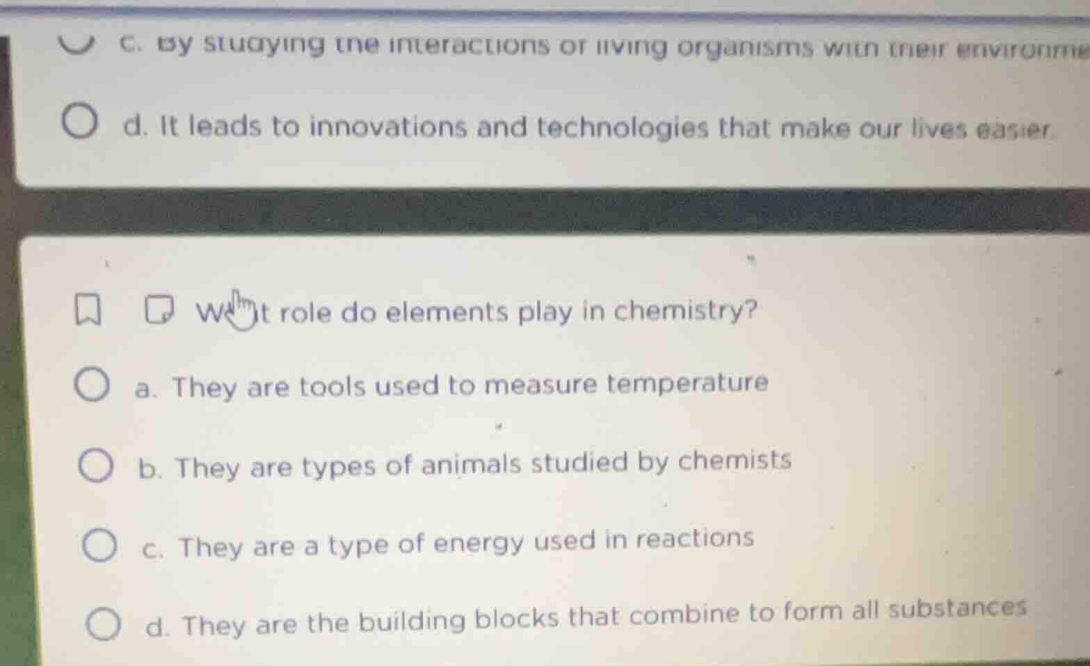 c. by studying the interactions of living organisms with their environm…