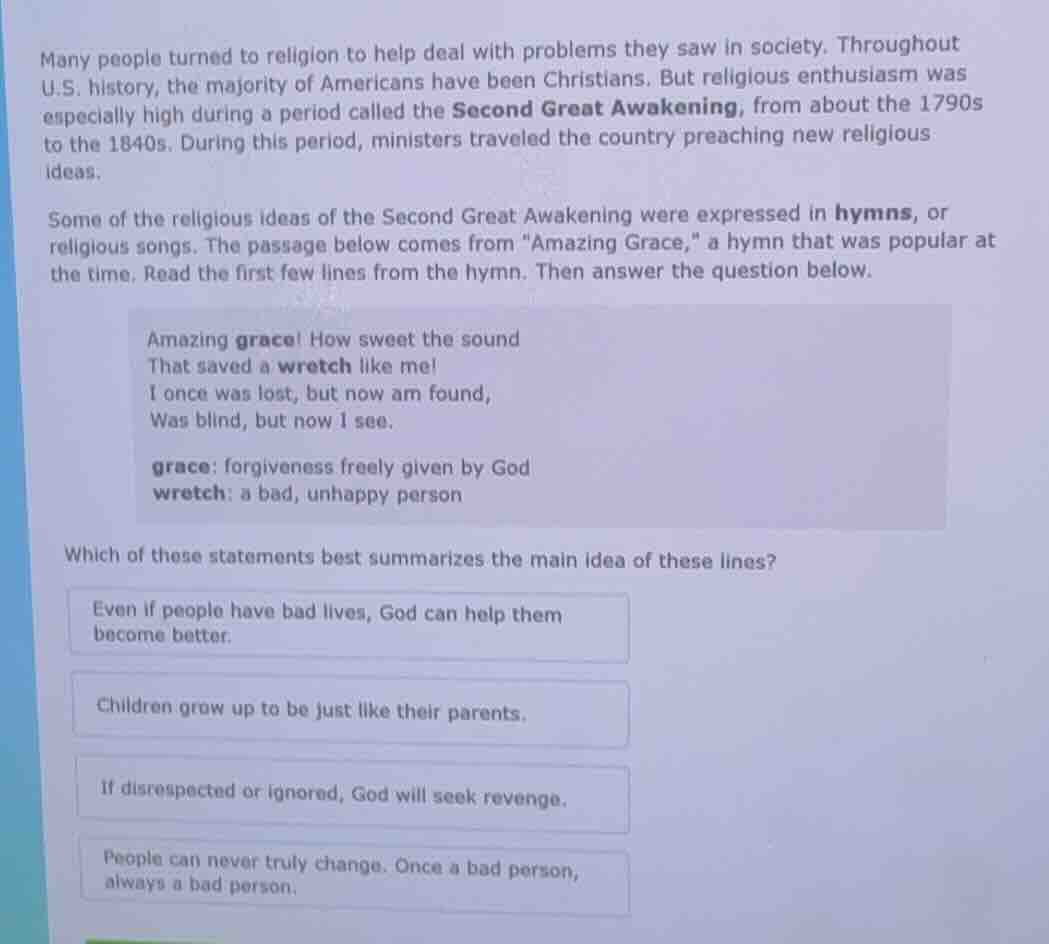 many people turned to religion to help deal with problems they saw in s…