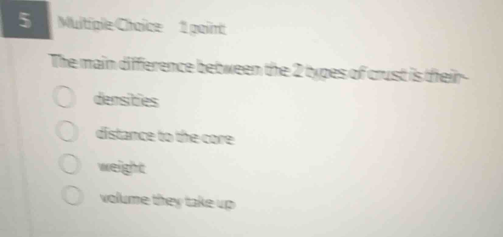 5 multiple choice 1 point the main difference between the 2 types of cr…