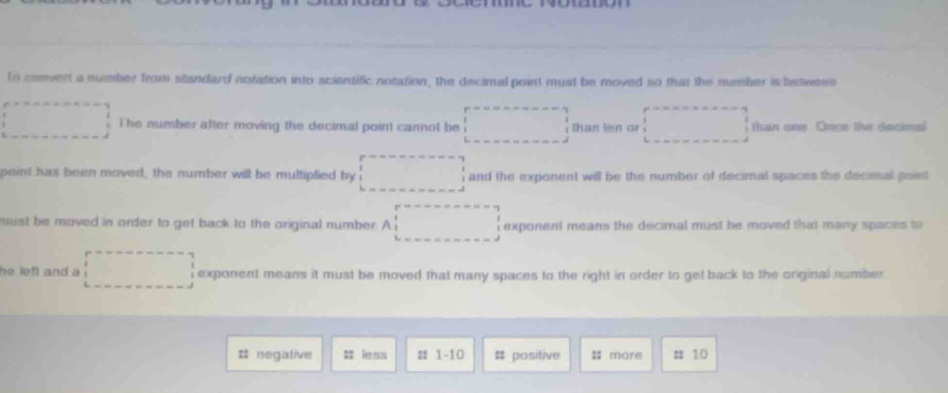 to convert a number from standard notation into scientific notation, th…