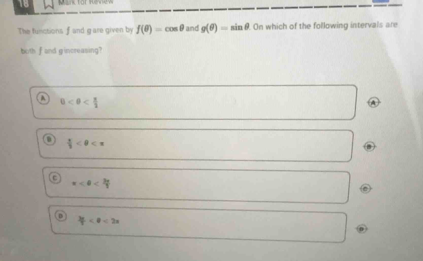 18 mark for review the functions $f$ and $g$ are given by $f(\\theta)=\…
