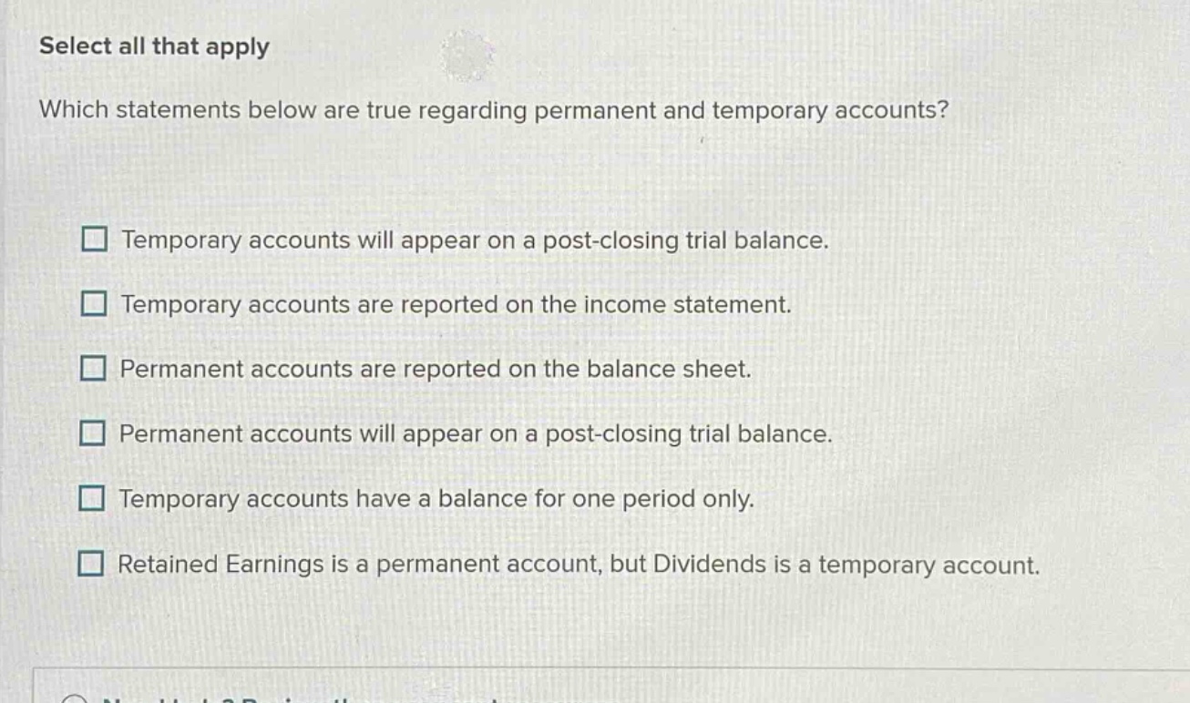 select all that apply which statements below are true regarding permane…