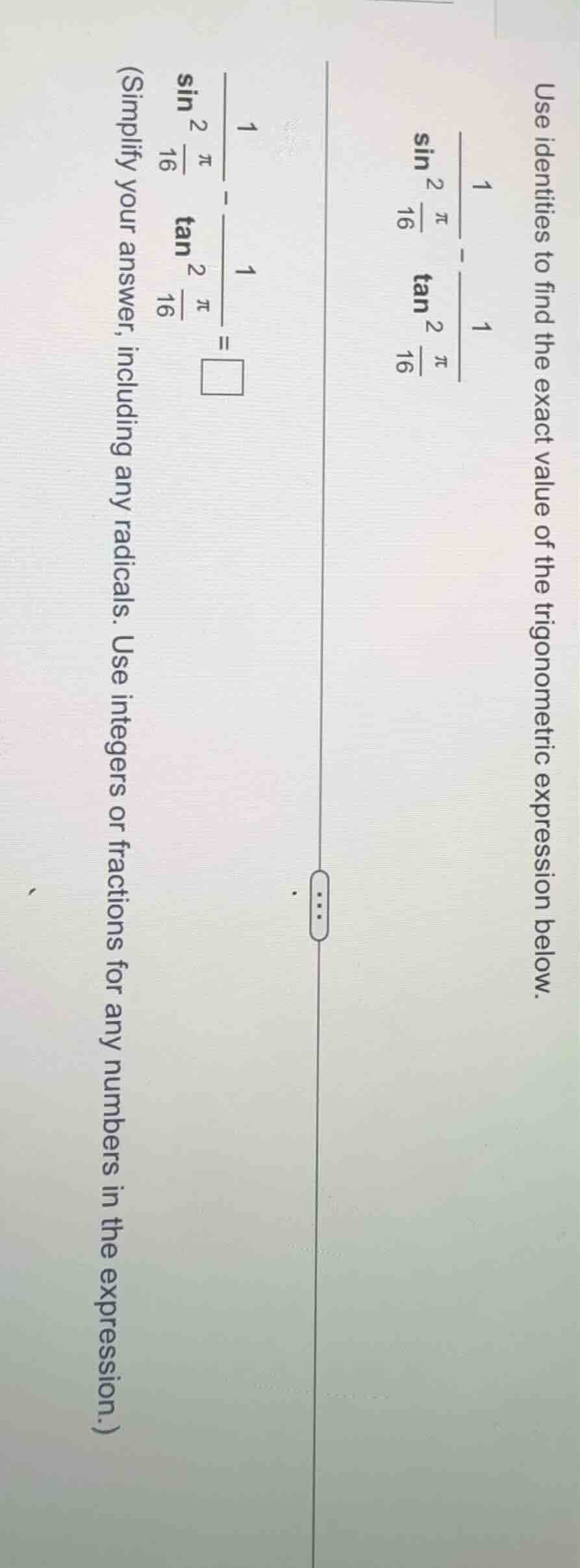 use identities to find the exact value of the trigonometric expression …