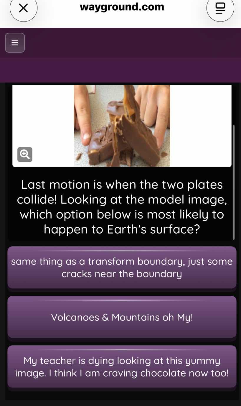 last motion is when the two plates collide! looking at the model image,…