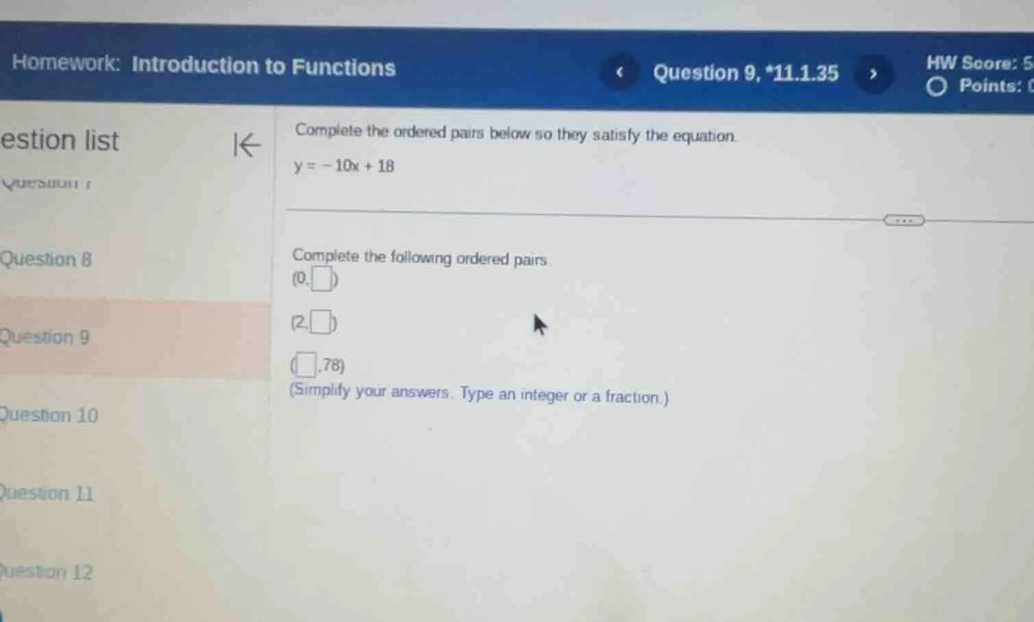 homework: introduction to functions question 9, *11.1.35 hw score: 5 po…