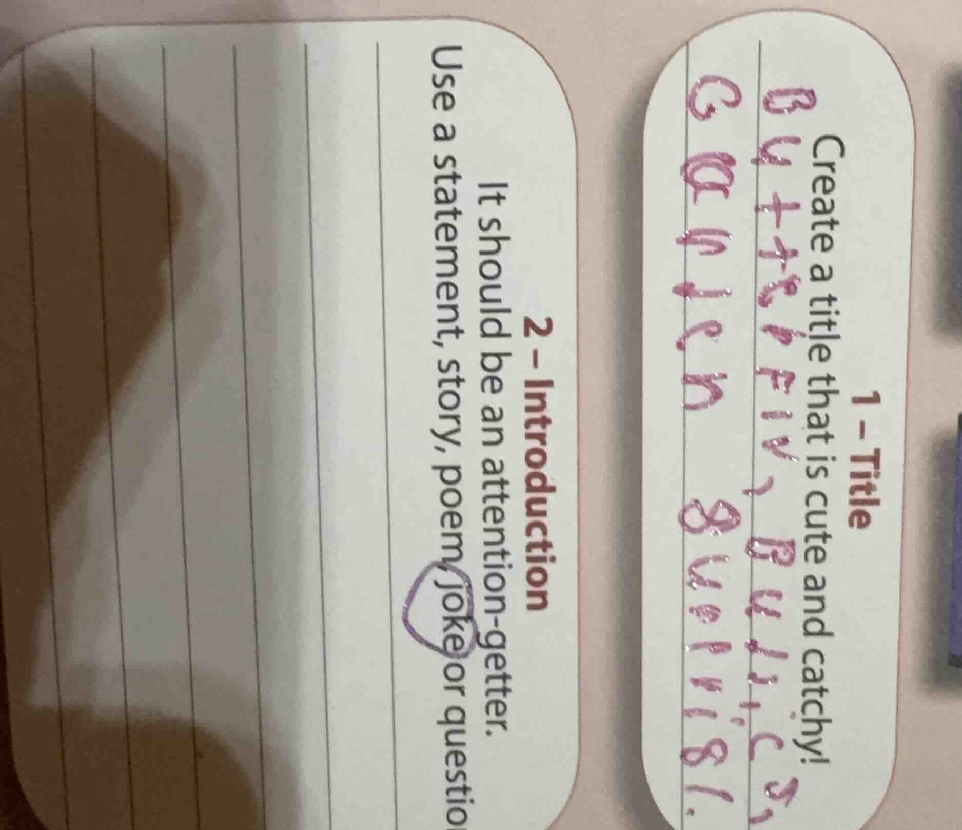 1 – title create a title that is cute and catchy! 2 – introduction it s…