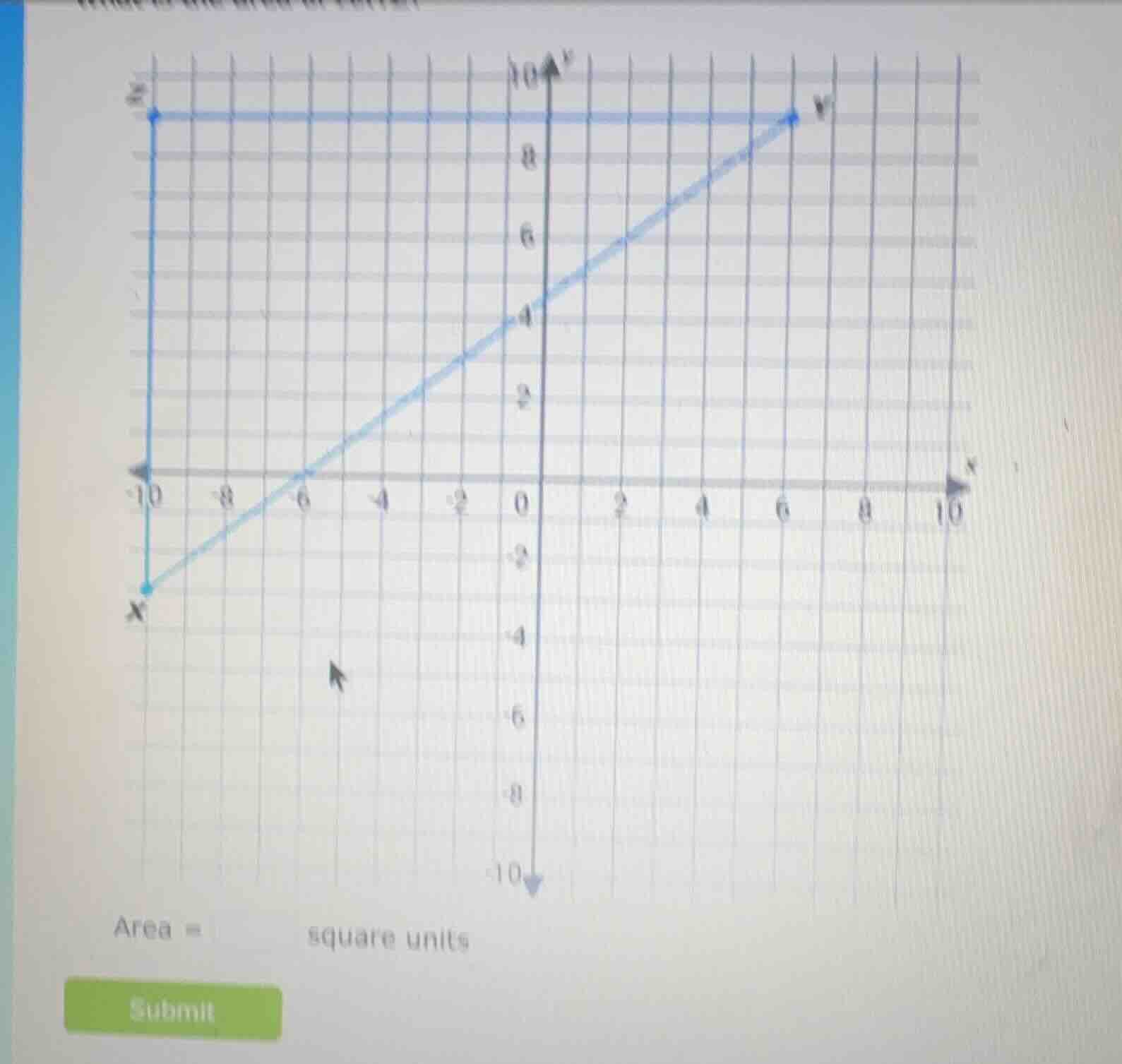 area = ____ square units