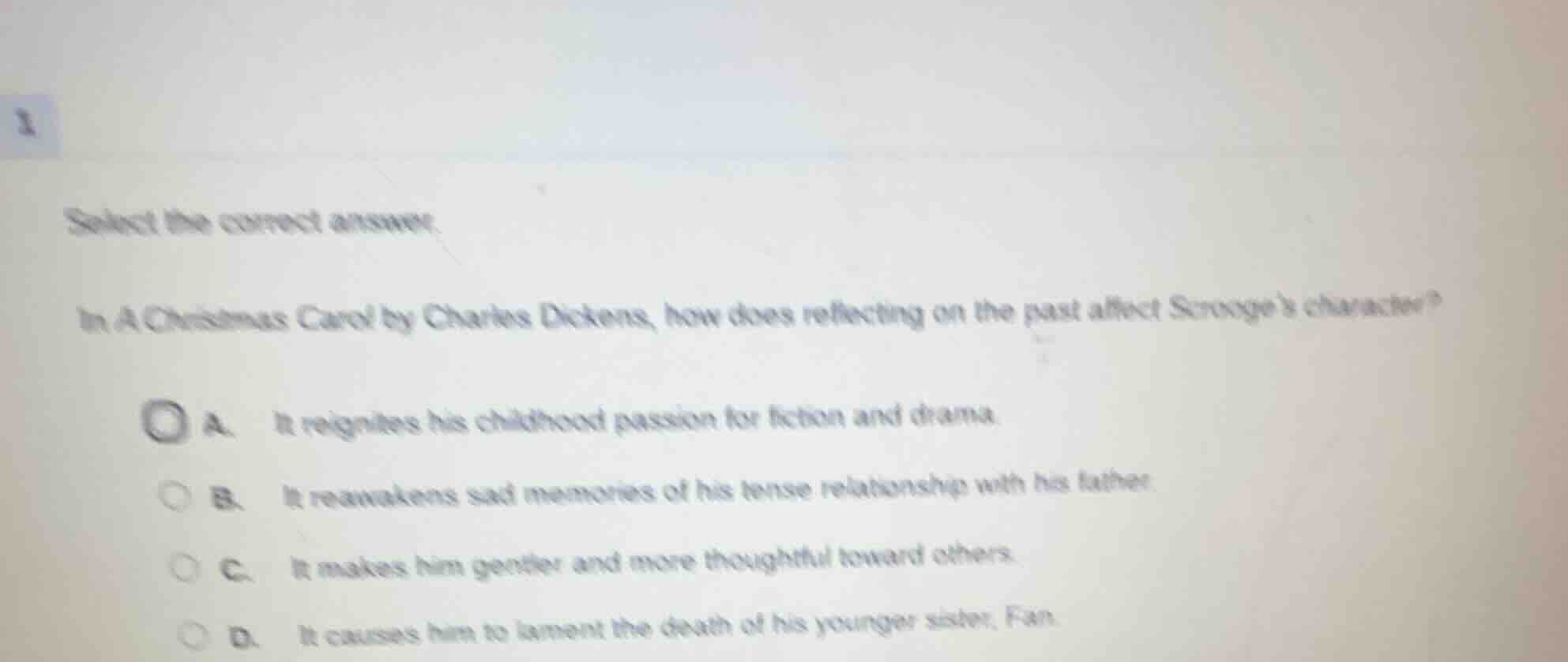 1 select the correct answer. in a christmas carol by charles dickens, h…