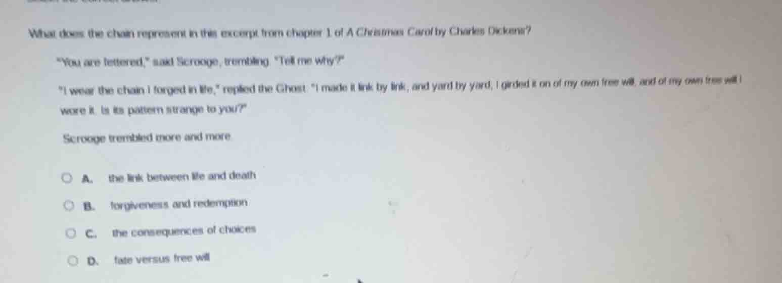 what does the chain represent in this excerpt from chapter 1 of a chris…