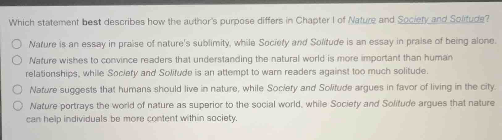 which statement best describes how the authors purpose differs in chapt…