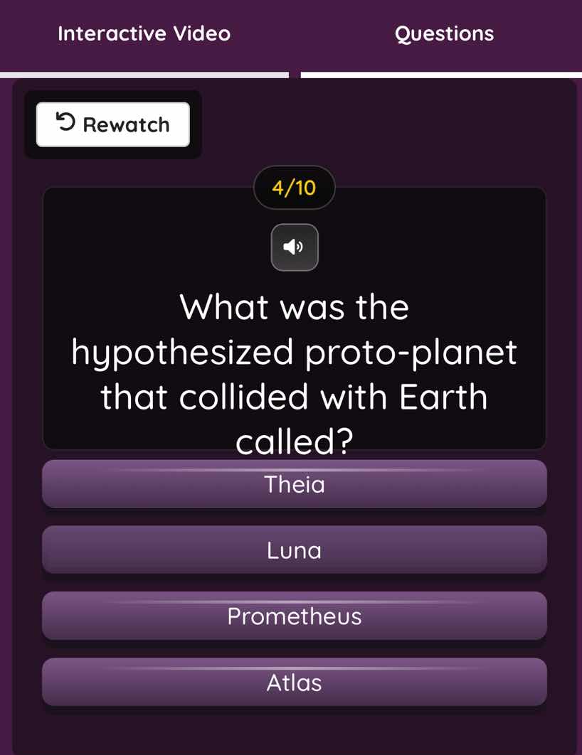 interactive video questions rewatch 4/10 what was the hypothesized prot…