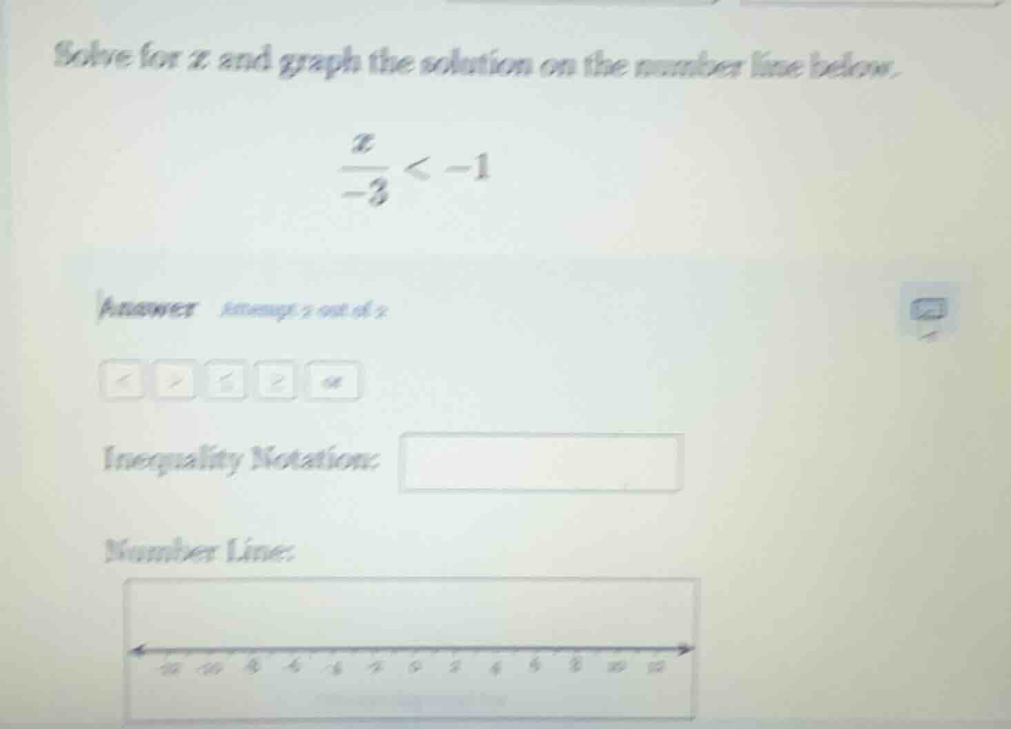 solve for $x$ and graph the solution on the number line below. $\frac{x…