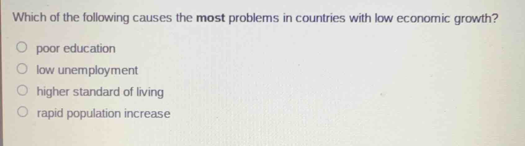 which of the following causes the most problems in countries with low e…