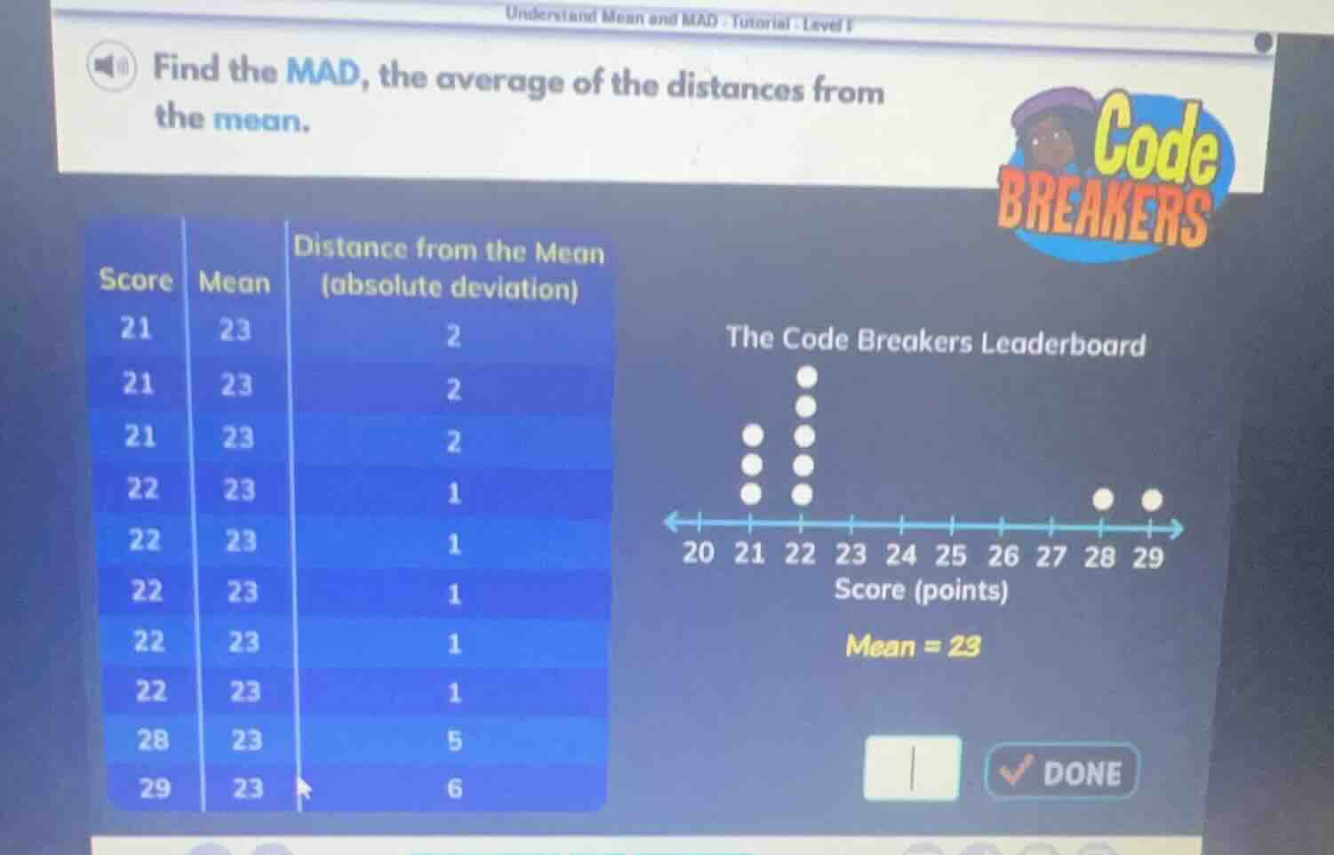 understand mean and mad - tutorial - level 1 find the mad, the average …