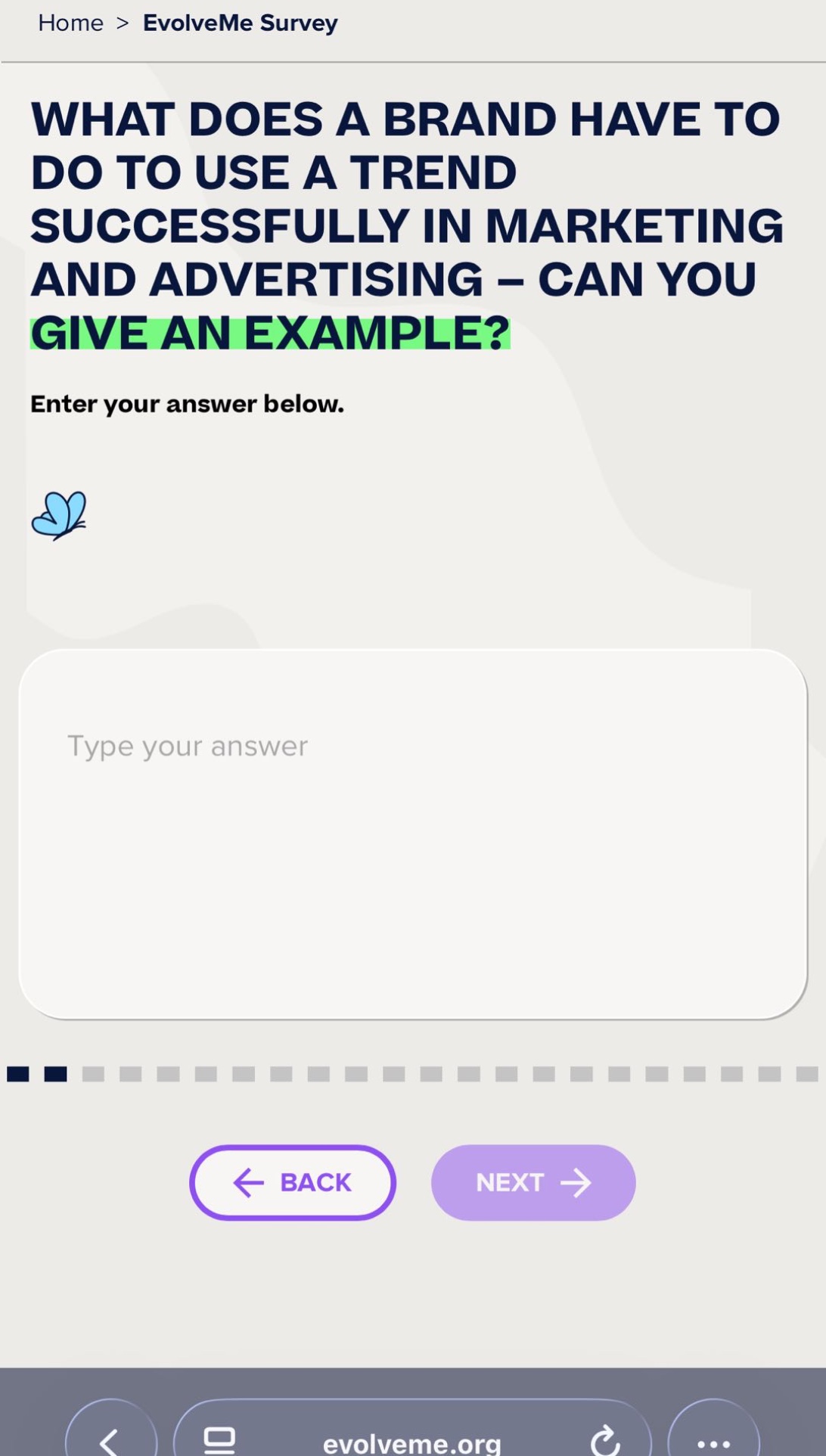 home > evolveme survey what does a brand have to do to use a trend succ…